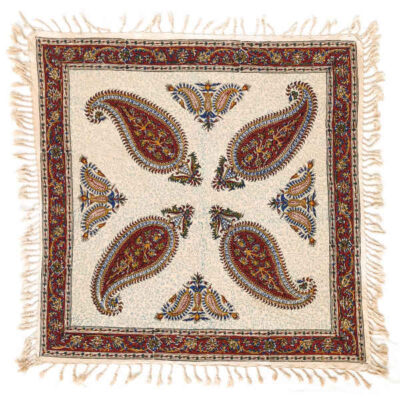 Persian Tablecloth: Isfahan's Traditional Kalamkari Block Print Paisley