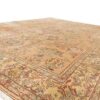 Hand-Knotted Persian Heriz Rug (Classical Bold Floral Medallion) - Cream Wool