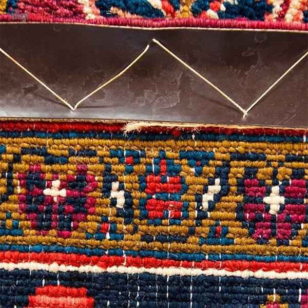 Hand-Knotted Persian Heriz Rug (Classical Bold Floral Medallion) – Red Wool