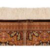 Hand-Knotted Persian Qom Silk Rug (Fine Art Classical Floral Medallion) - Brown