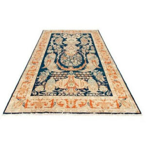 Hand-Knotted Persian Farahan Rug (Classical Elegant All-over Floral) – Cream Wool