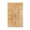 Hand-Knotted Persian Heriz Rug (Classical Bold Floral Medallion) - Cream Wool