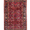 Hand-Knotted Persian Heriz Rug (Classical Bold Floral Medallion) - Red Wool