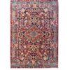 Hand-Knotted Persian Nahavand Stylish Rug (Tribal Floral Medallion Pattern) - Red Wool