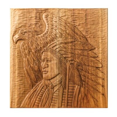 Luxury Handcrafted Solid Wood Persian Backgammon Board with Eagle and Indian Design