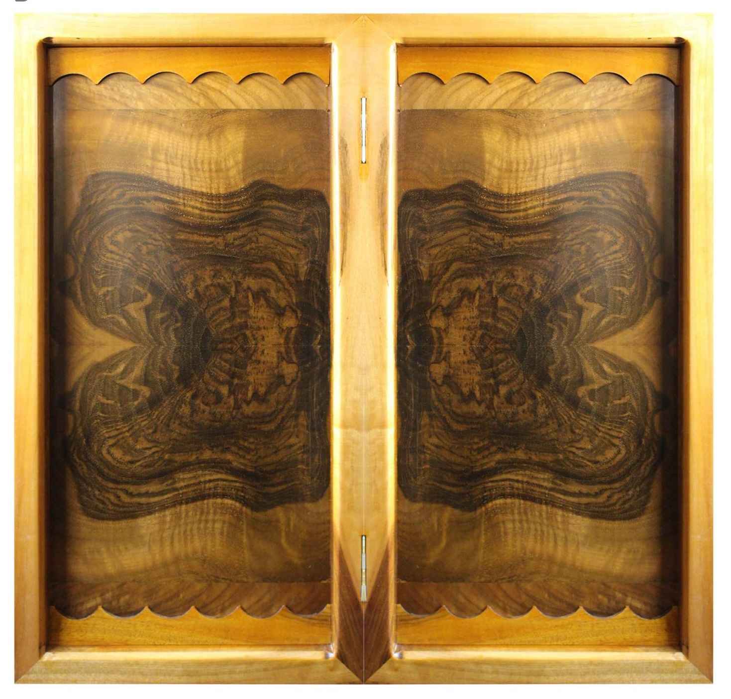 Handcrafted Solid Wood Persian Backgammon Board with Phoenix Persian Heritage Design