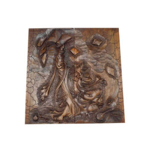 Wood Carved Backgammon Board Handcrafted with Persian Heritage