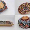 Handcrafted Persian Pottery Tea & Coffee Set - Minakari Enameled