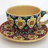 Handcrafted Persian Pottery Tea & Coffee Set - Minakari Enameled