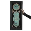 Muslim Style Wall Clock with Wood Inlaid Wa In Yakad Verse Pattern