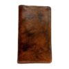 Persian Leather Long Wallet for Men with Achaemenid Soldier Design