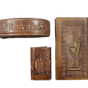 Treasured Persian Artisanal Wallet, Keychain & Card Holder Gift Set