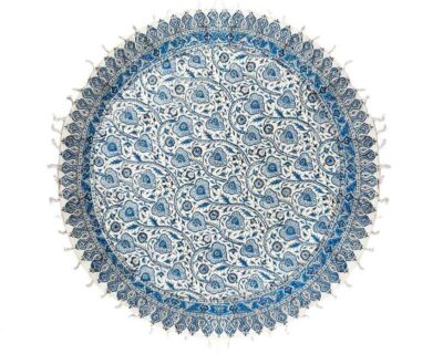 Persian Tablecloth: Isfahan's Traditional Kalamkari Block Print 03