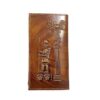 Persian Leather Long Wallet for Men with Faravahar & Achaemenid Design