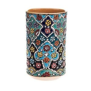 Pottery Pen Holder – Minakari Enameled, Hirad Style