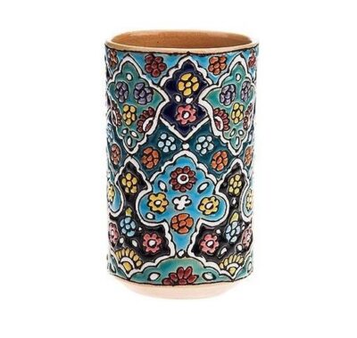 Pottery Pen Holder – Minakari Enameled, Hirad Style
