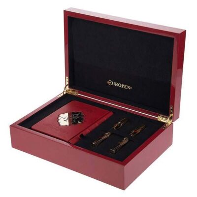 Europen Khayyam Gold Coated Rollerball Pen & Fountain Pen Gift Set