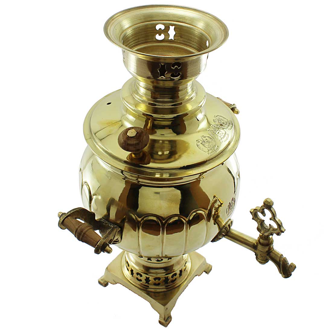Persian Brass Samovar Decorative Charcoal Tea Maker 3-Liter