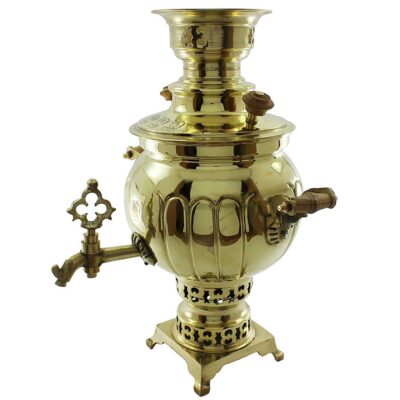 Persian Brass Samovar Decorative Charcoal Tea Maker 3-Liter