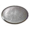 Traditional Copper Serving Tray - Hand Hammered Geometric Silver Tray