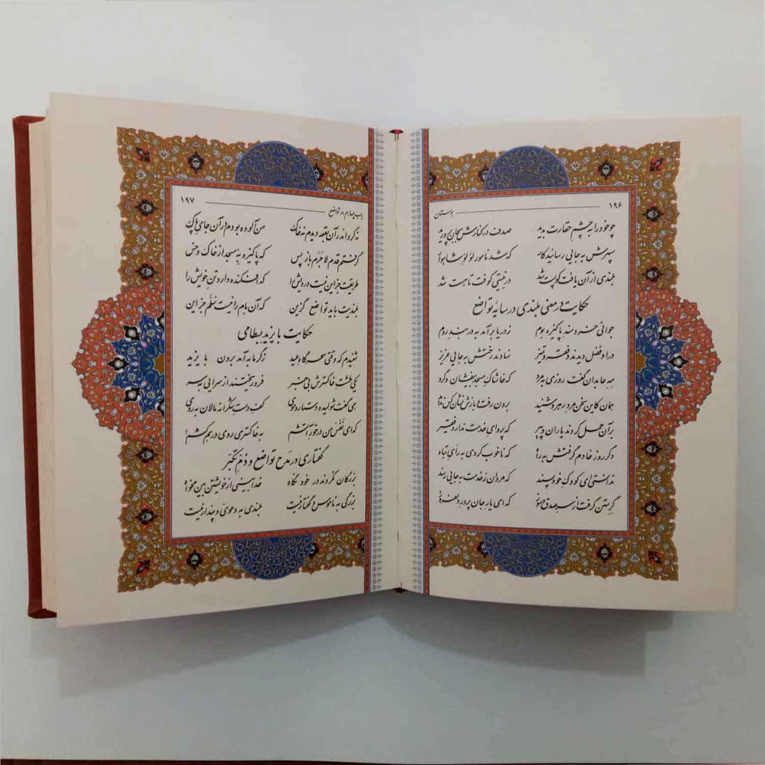 The Bustan by Saadi Shirazi (Farsi Edition with Decorative Frame)