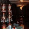 Handcrafted Traditional Persian Laleh Abbasi Crystal Table Lamp with Drops
