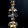 Classic Persian Laleh Abbasi Crystal Table Lamp with Hanging Glass Drops
