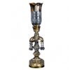 Classic Persian Laleh Abbasi Crystal Table Lamp with Hanging Glass Drops