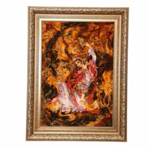 Hand-Knotted Persian Pictorial Rug – Tabriz Soroosh Alam Miniature