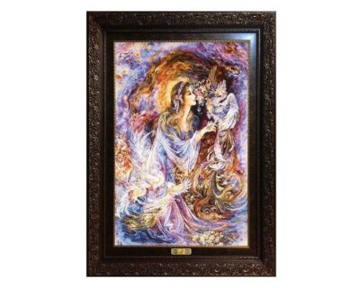 Machine-Made Persian Miniature Wall Hanging Rug – Persian Miniature M35, Kashan