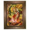 Persian Wall Hanging Rug from Tabriz Depicting Miniature 39KC