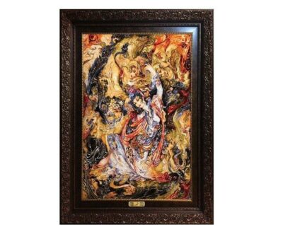 Machine-Made Persian Miniature Wall Hanging Rug – Persian Miniature M34, Kashan