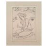 Set of 5 Original Persian Safavid Art Paintings: Watercolor and Gouache on Cardboard