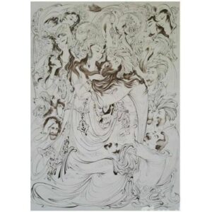 Original Persian Miniature Art Painting: Gouache and Watercolor – Daughter of Teresa