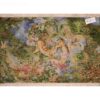 Hand-Knotted Persian Wall Hanging Rug from Tabriz Depicting Dayereh Hasti Miniature