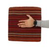 Authentic Persian Kilim Ottoman Pouf - Square Red Kilim