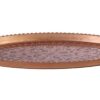 Traditional Copper Serving Tray - Hand Hammered Geometric Design ZH17