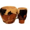 Persian Naqareh Double Drum with Clay Body and Calfskin Head