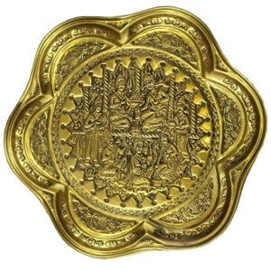 Traditional Copper Serving Tray – Hand Hammered Pictorial Tray