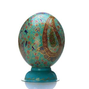 Persian Decorative Hand Painted Ostrich Egg Shell – Paradise