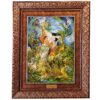 Persian Wall Hanging Rug from Tabriz Depicting Miniature 8KP