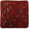 Authentic Persian Kilim Ottoman Pouf - Square Red Kilim H100
