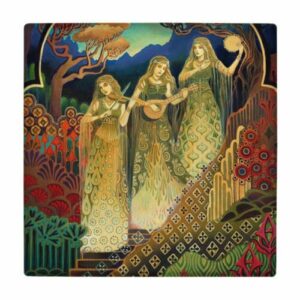 Decorative Persian Framed Ceramic Tile – Miniature wk179
