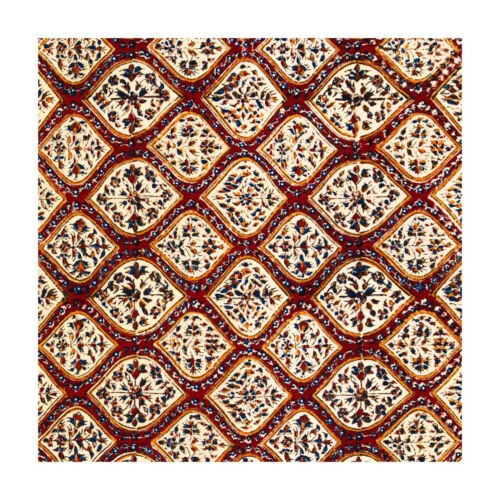 Persian Tablecloth: Isfahan’s Traditional Kalamkari Block Print Floral