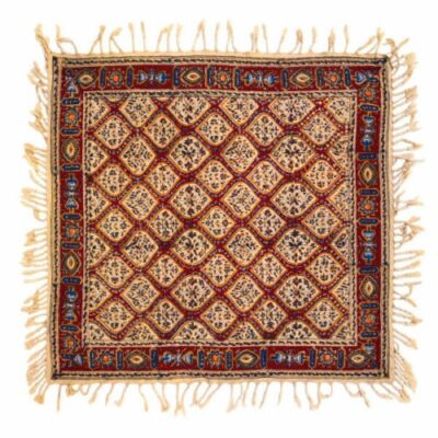 Persian Tablecloth: Isfahan's Traditional Kalamkari Block Print Floral