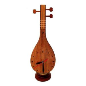 Instrument Style Wooden Desk Clock Model Setar