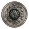 Persian Decorative Copper Engraved Wall Plate Flowers