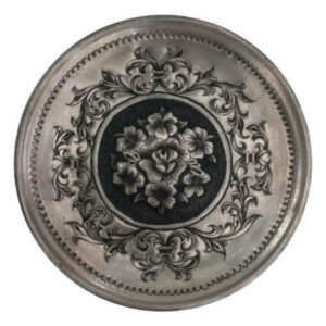 Persian Decorative Copper Engraved Wall Plate Flowers