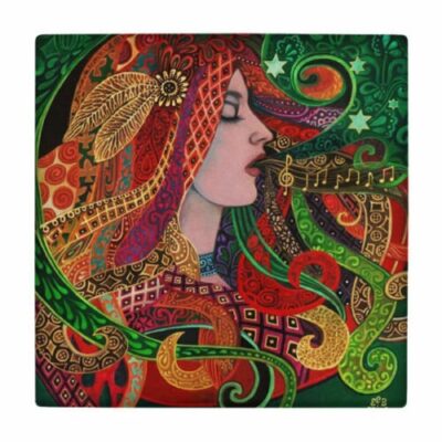 Persian Miniature Ceramic Wall Tile WK173 – Artistic Traditional Wall Decor