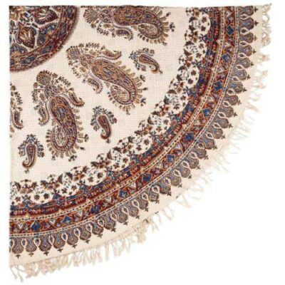 Persian Tablecloth: Isfahan's Traditional Kalamkari Block Print 01